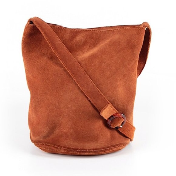 SOLD Urban Outfitters Lulu Suede Bucket Bag Brown - Picture 3 of 11
